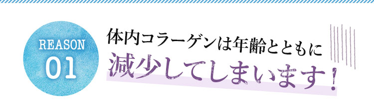 体内コラーゲンは年齢と共に減少してしいます