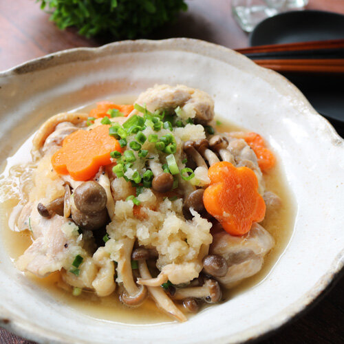 鶏肉ときのこのさっぱりみぞれ煮
